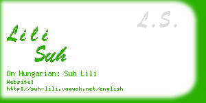 lili suh business card